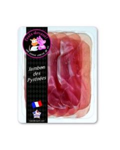 Jambon de Pyrenee gesneden
