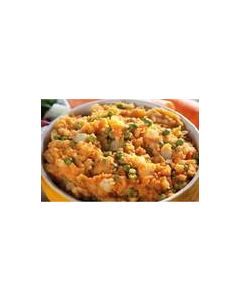 Wortel-doperwt-gember stamppot