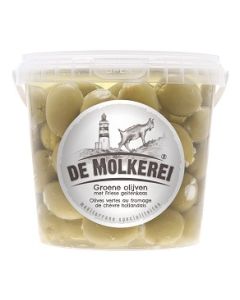 Groene olijven gevuld geitenkaas