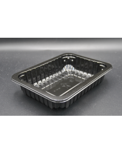 Foodtainer 70/38 zwart A-pet 183x135x38mm