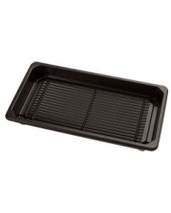 Sushi/deli tray + deksel 166x115mm zw/tr
