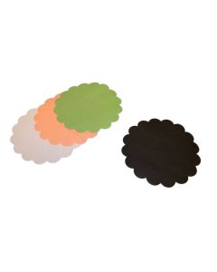 Hamburgerservet rond 12cm zwart