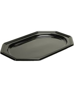 Cateringschaal zwart 8-hoek
