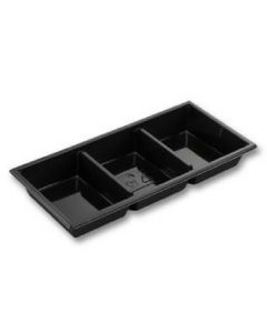 Gourmet Express groot 3-vaks zwart 120x250x31mm, 3x200ml