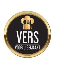 "Etiket rond Ø28mm ""vers voor u gemaakt"" "