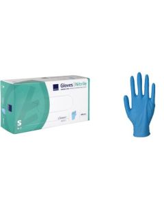 Handschoen soft nitril blauw poedervrij S