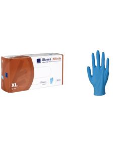 Handschoen soft nitril blauw poedervrij XL