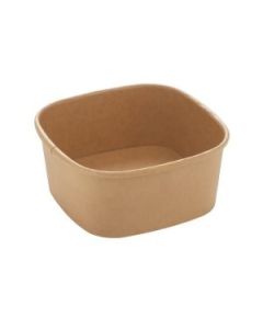 Kraft paper bowl vierkant 130x130x60mm