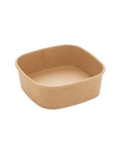 Kraft paper bowl vierkant 170x170x50mm